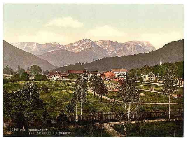 Vintage Oberau Upper Bavaria A4 Photo Print