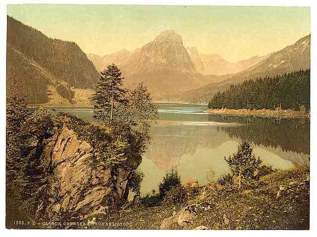 Vintage Obersee and Brunnelistock Glarus A4 Photo Print