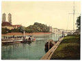 Vintage Oder River with Cathedral Island Breslau Silesia A4 Photo Print