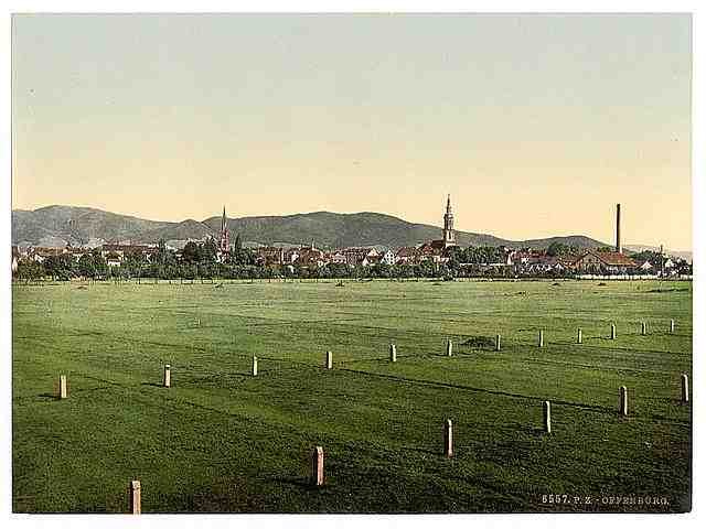 Vintage Offenburg general view Baden A4 Photo Print