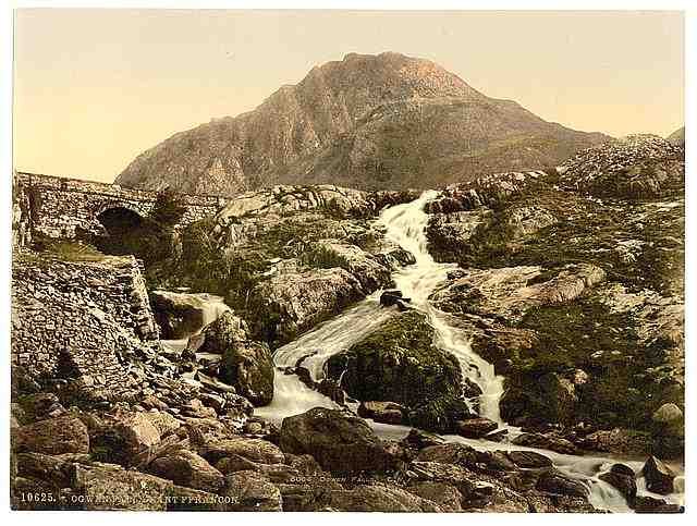 Vintage Ogwen Falls Nant Francon Pass A4 Photo Print