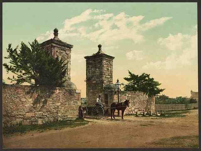 Vintage Old City Gate St Augustine A4 Photo Print
