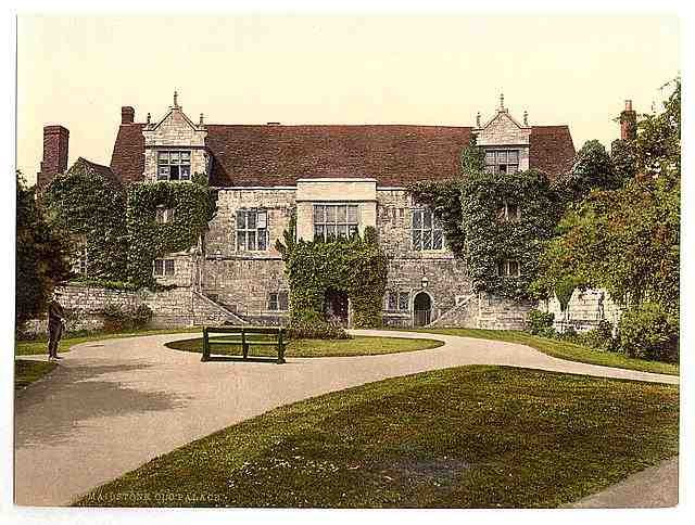 Vintage Old Palace Maidstone A4 Photo Print