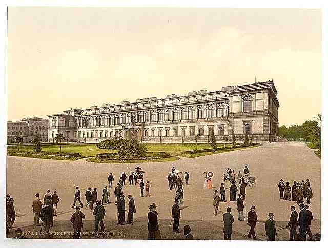 Vintage Old Pinakothek Munich Bavaria A4 Photo Print