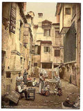 Vintage Old Venetian courtyard Venice A4 Photo Print