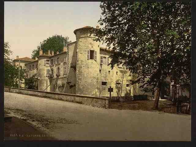 Vintage Old castle Bayonne Pyrenees A4 Photo Print