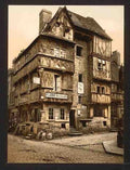 Vintage Old house in Rue St Martin Bayeux A4 Photo Print