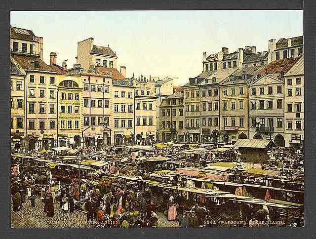 Vintage Old part of town Warsaw A4 Photo Print