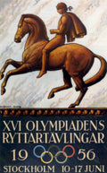 Vintage Olympic Equestrian 1950s Vintage Retro Advert Poster