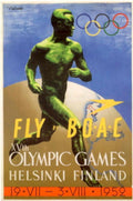 Vintage Olympic Games 1950s Vintage Retro Advert Poster