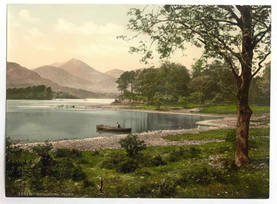 Vintage On Derwentwater Broomhill Point Lake District England A4 Photo Print