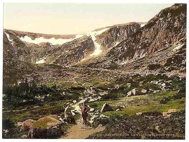 Vintage On the way to the Small Pond Riesengebirge A4 Photo Print