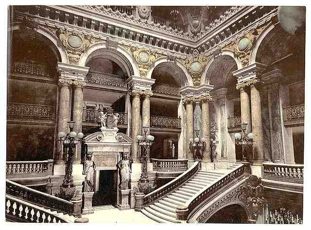 Vintage Opera House staircase Paris A4 Photo Print