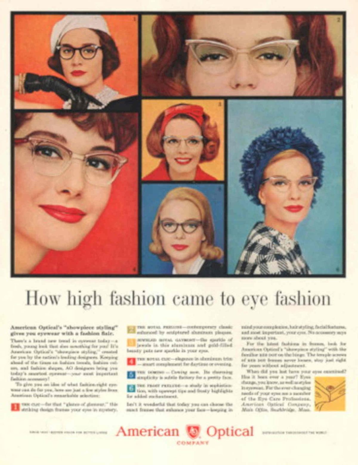 Vintage Optical Frames 2 1950s Vintage Retro Advert Poster