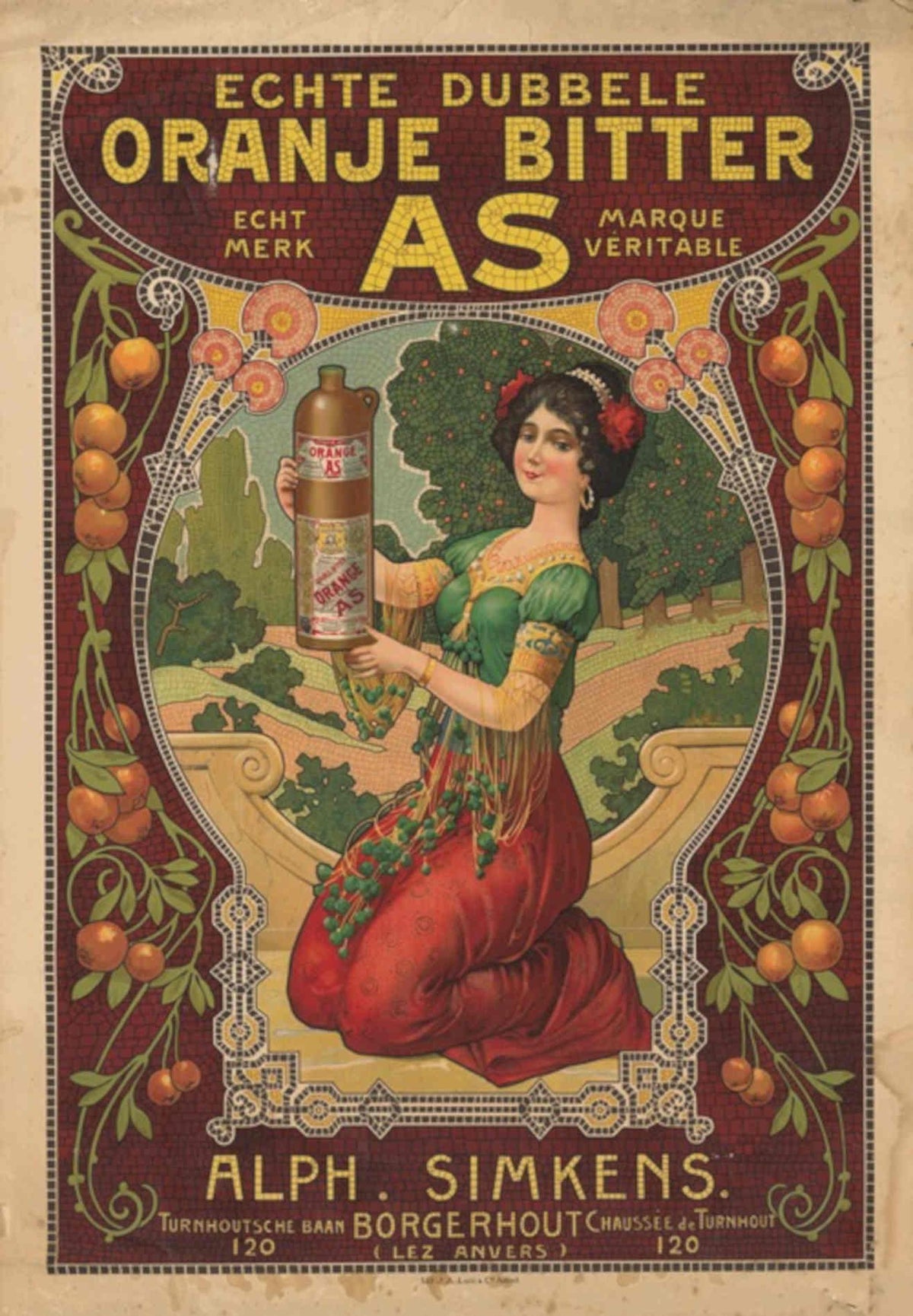 Vintage Orange Bitters Vintage Retro Advert Poster