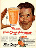 Vintage Oranges Juice 1950s Vintage Retro Advert Poster