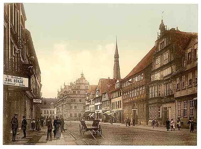 Vintage Osterstrasse II Hameln Hanover A4 Photo Print