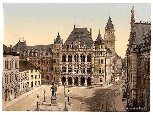 Vintage Palace of Justice Bremen A4 Photo Print