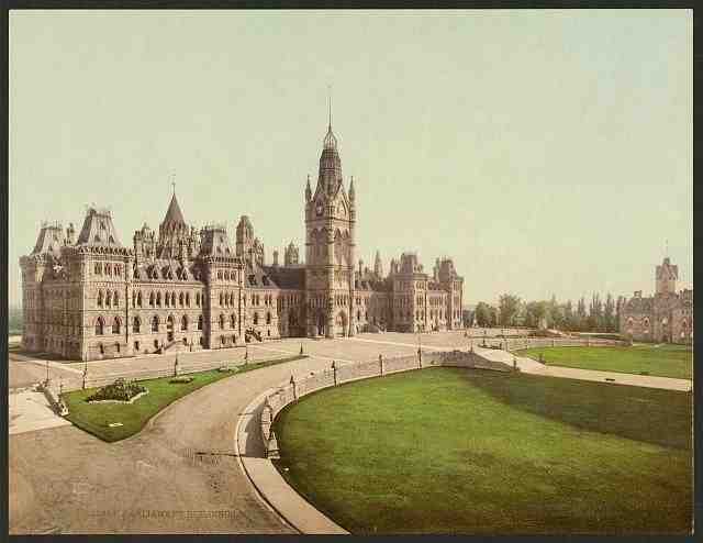 Vintage Parliament buildings Ottawa A4 Photo Print