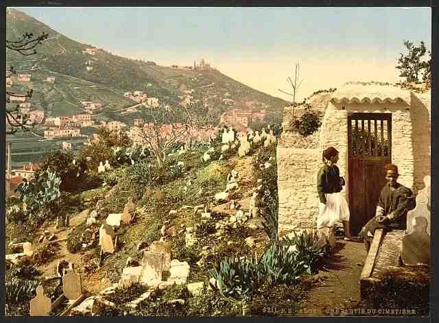 Vintage Part of the cemetery Algiers A4 Photo Print