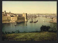 Vintage Part of the old harbor Marseilles A4 Photo Print