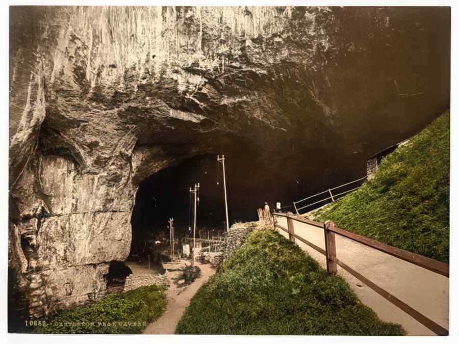 Vintage Peak Cavern Castleton Derbyshire England A4 Photo Print
