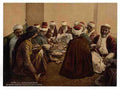 Vintage Peasant Druses of Mount Carmel taking a meal A4 Photo Print
