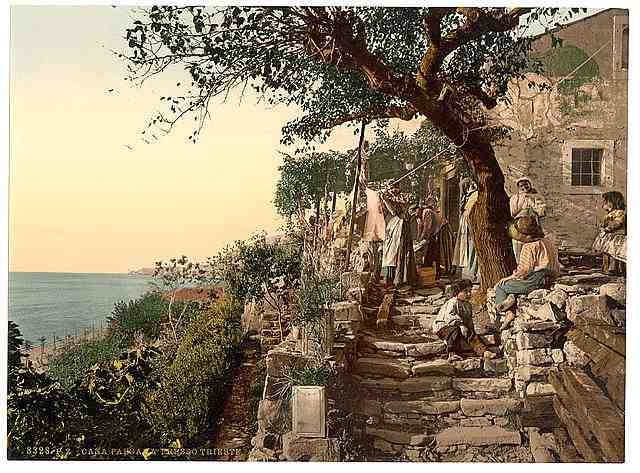 Vintage Peasants near Trieste Istria A4 Photo Print