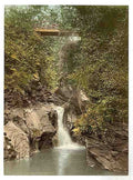 Vintage Peel Glen May Waterfall Isle of Man A4 Photo Print