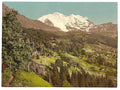 Vintage Pension Lauerner and Jungfrau Bernese Oberland A4 Photo Print