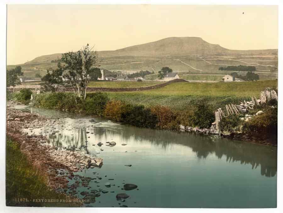 Vintage Penyghent From Horton Yorkshire England A4 Photo Print