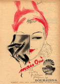 Vintage Perfume Bourjois 1940s Vintage Retro Advert Poster