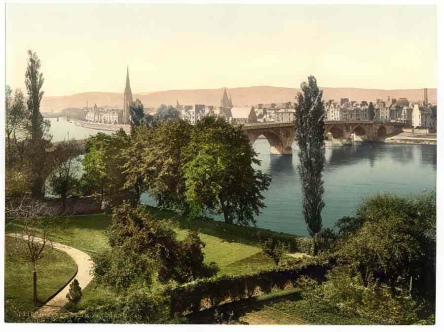Vintage Perth From Bridgend Scotland A4 Photo Print