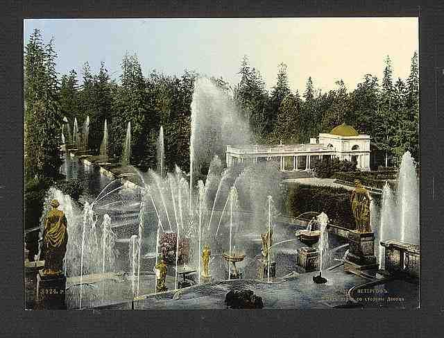 Vintage Peterhof from Castle St Petersburg A4 Photo Print