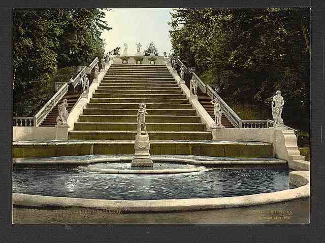 Vintage Peterhof golden stair St Petersburg A4 Photo Print