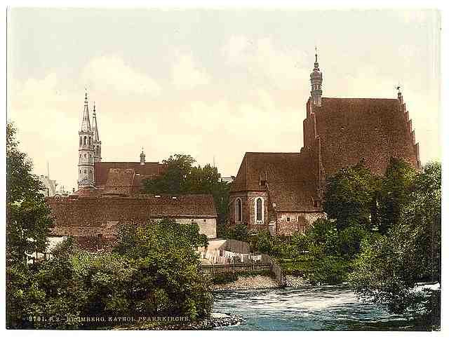 Vintage Pfarr Church Bromberg Silesia A4 Photo Print