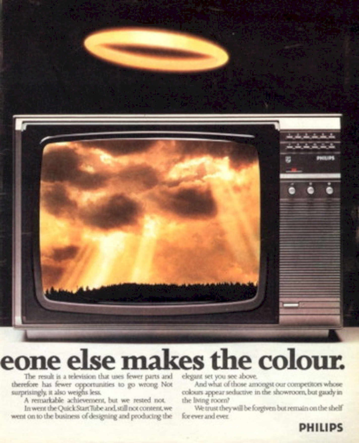 Vintage Philips Tv 1980s Vintage Retro Advert