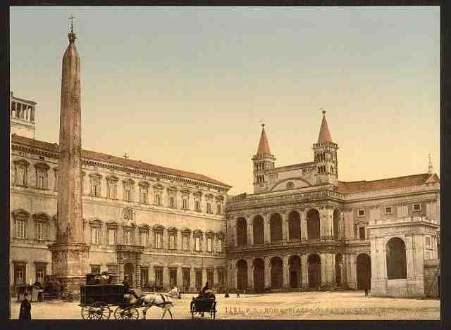 Vintage Piazza di San Giovanni in Laterano Rome A4 Photo Print