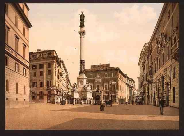 Vintage Piazzi di Spagna Rome A4 Photo Print