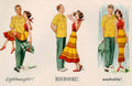 Vintage Picnic Couple 1940s Vintage Retro Advert Poster