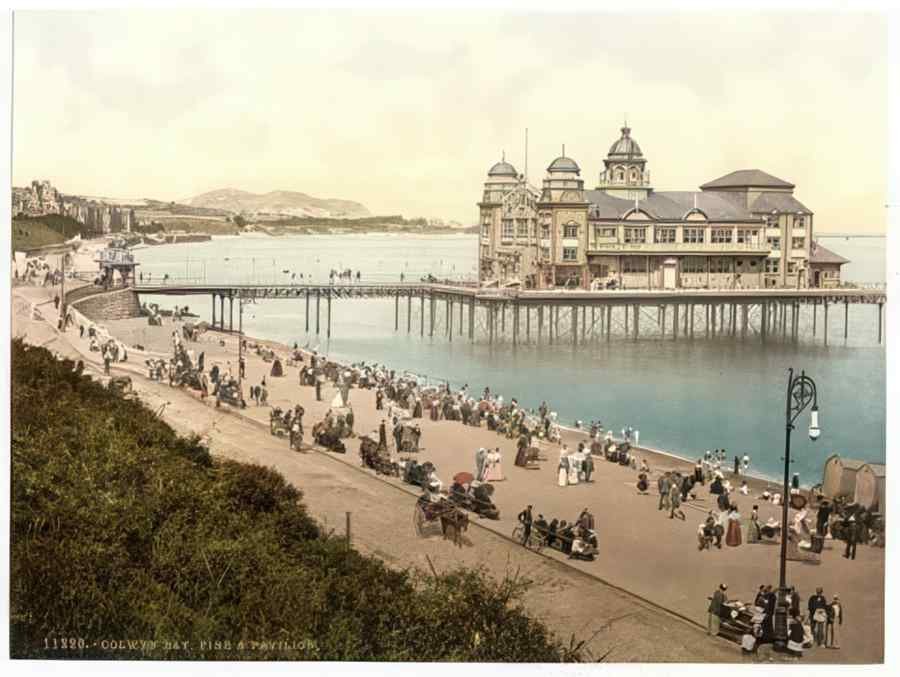 Vintage Pier And Pavillion Colwyn Bay Wales A4 Photo Print