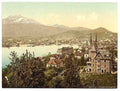 Vintage Pilatus and Lucerne Lucerne 2 A4 Photo Print