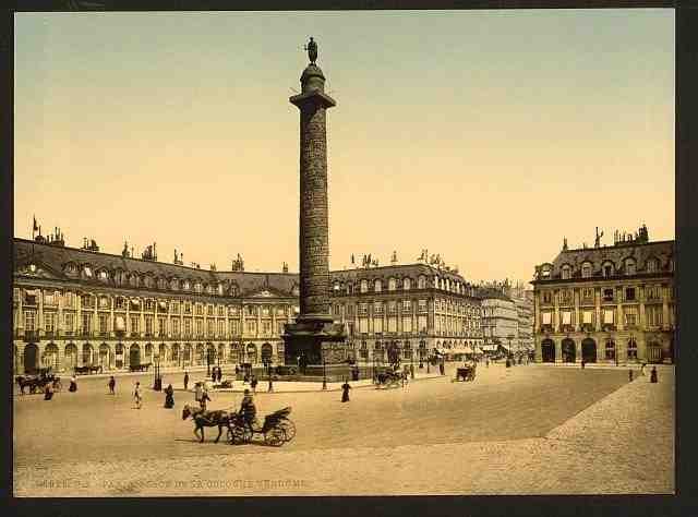 Vintage Place Vendome Paris A4 Photo Print