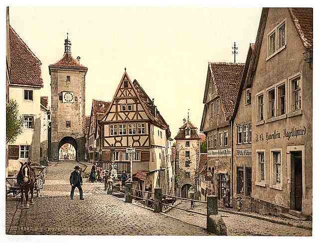Vintage Ploenlein Rothenburg Bavaria A4 Photo Print