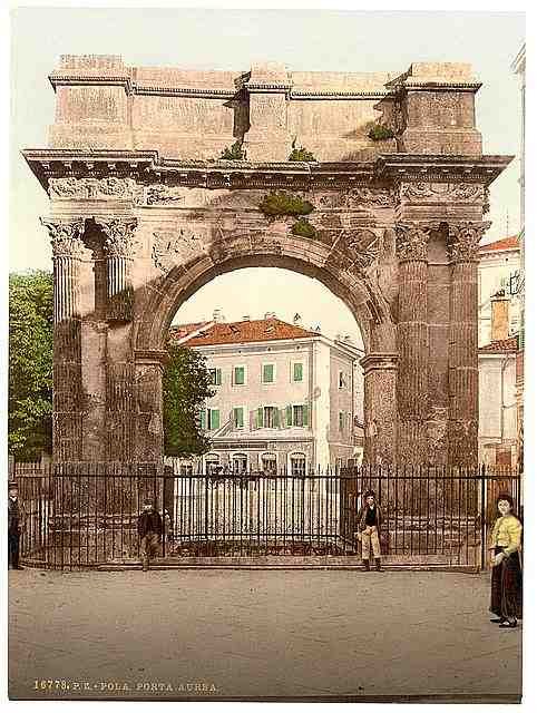Vintage Pola Aurea Gate Istria A4 Photo Print