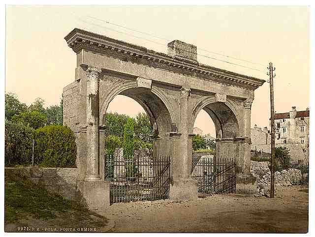 Vintage Pola Germine Gate  Istria A4 Photo Print