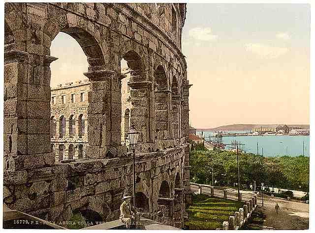 Vintage Pola the arena Istria 2 A4 Photo Print