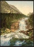 Vintage Pont dEpagne upper falls Cauterets Pyrenees A4 Photo Print