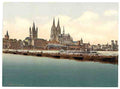 Vintage Pontoon bridge II Cologne the Rhine A4 Photo Print