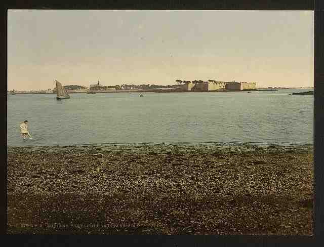 Vintage Port Louis the Citadel Lorient A4 Photo Print